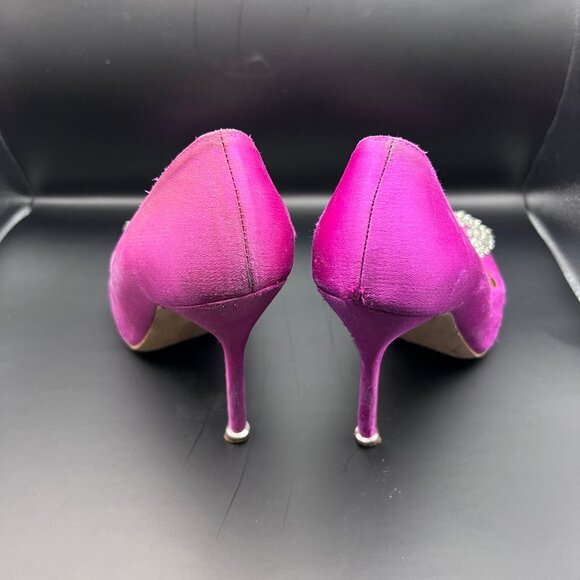 Manolo Blahnik Jewel Pumps 4” in pink. - Picture 5 of 13